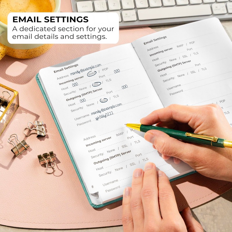 Clever Fox Password Book with Alphabetical tabs. Internet Address Organizer