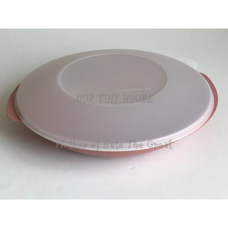 Tupperware Reheatables Divided Plate w/ Seal Microwave Safe Dish Rose
