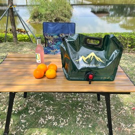 NiuXTool Portable Foldable Water Bag with Spigot, BPA-Free & Durable 8L Large Capacity Water Container for Camping, Hiking, Outdoor Adventures (Green)