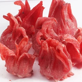 US Snacks Candied Dried Hibiscus Flowers, Dehydrated Hibiscus Bite Snack, Edible Hibiscus Flowers (1 Pound)