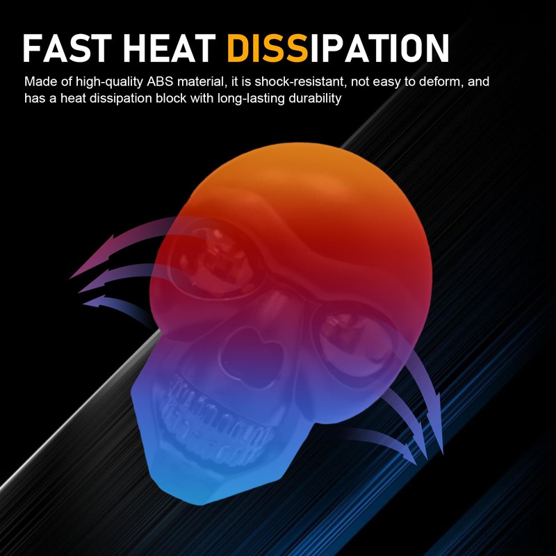lekiliky 2PCS LED Motorcycle Turn Signal Light, Waterproof Skull Head