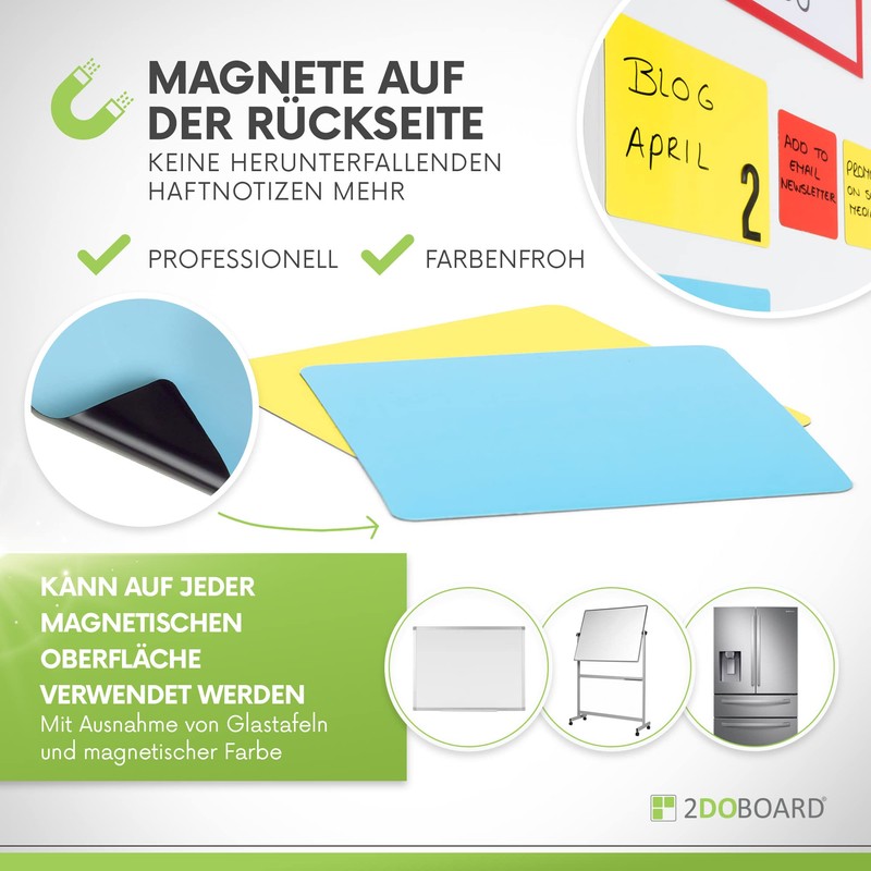 25 Scrum Magnets Re-writable 15 x 10 cm for Agile,