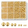 1100 abalorio redondas lisas – 3/4/6/8 mm de oro espaciador