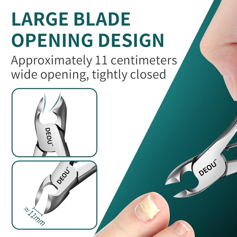 DEOU Heavy Duty Large Opening toenail Clippers, Suitable for Embedded