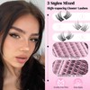 Goddvenus Wispy Cluster Lashes Natural Individual Eyelashes 3 Styles Lash