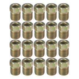 X AUTOHAUX 20pcs 3/8 Inch-24 Threads Brake Line Nut Fittings for 3/16" Steel Brake Line Tubing for Car