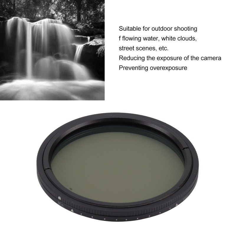 Lightdow Camera ND Filter ND2 to ND1000 Adjustable Optical Glass