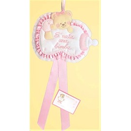 Baby Bow, Baby Cot, Not for Embroidery, 15 x 20 cm (Pink)