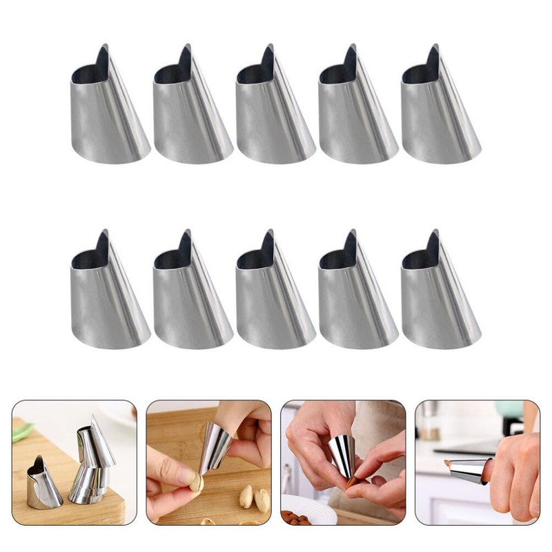 Healvian Nut Chopper 10pcs Finger Guards for Cutting Chopping Finger
