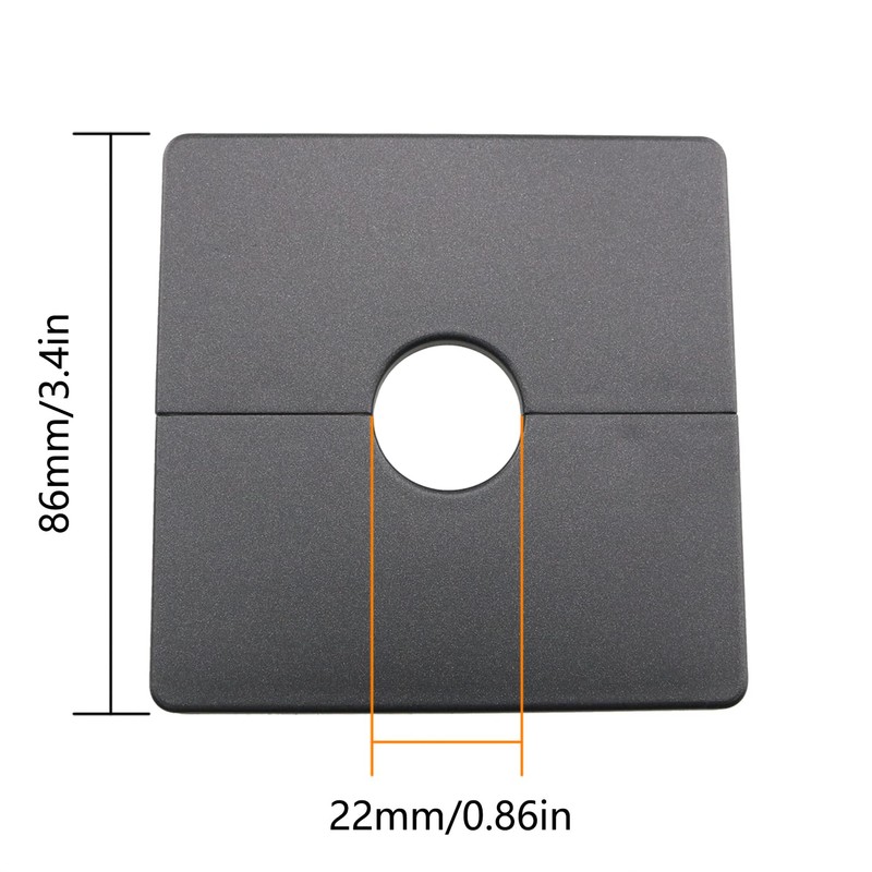 Wall Split Flange JianLing 2pcs Black Plastic Square Escutcheon Plates