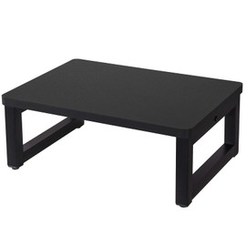 Snughome Wooden Step Stools for Adults Kids, Solid Portable Wooden Bedside Step Stool Adults Hold Up to 350 lb, One Step Foot Stool for Kitchen, Bedroom, Living Room, Bathroom - Self-Assembly(Black)