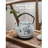 Toptier Teapot with Removable Infuser, Cast Iron Tea Kettle Stovetop