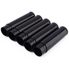 ZJchao - 100 piezas de mini bálsamo labial de tubo de brillo para labios, bonita botella vacía de plástico brillante, tubo de viaje para carga dividida DIY con tapas, Negro