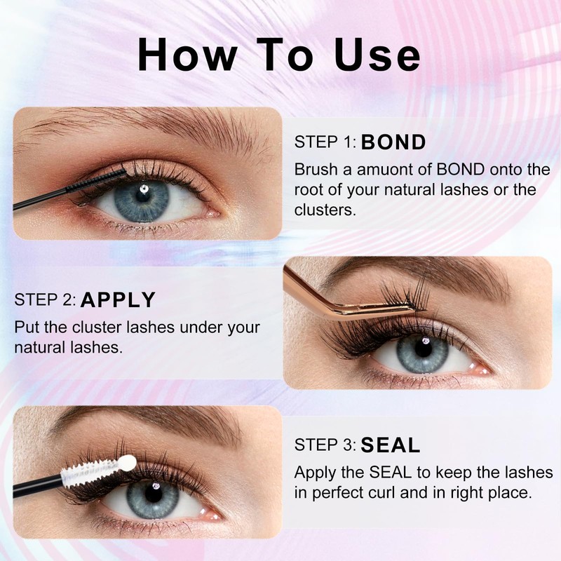 Eyelash Glue for False Eyelashes - 4 pcs Super Strong