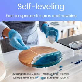 Bsrezn 1.5 Gallon Epoxy Resin 192OZ Kit,Upgraded Crystal Clear Hard Casting Resin and Hardener Resina Epoxica Transparente 2 Part Art Supplies for Bar Table top Countertop Craft-Anti Yellowing 1:1