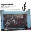BIUDECO 100PCS J Shape Pegboard Hooks Plastic Display Shelf Hanger