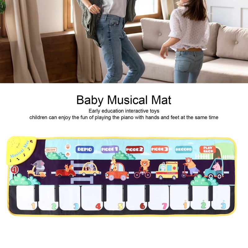 Children Musical Mat Animal Pattern Musical Keyboard Mat Early Learning