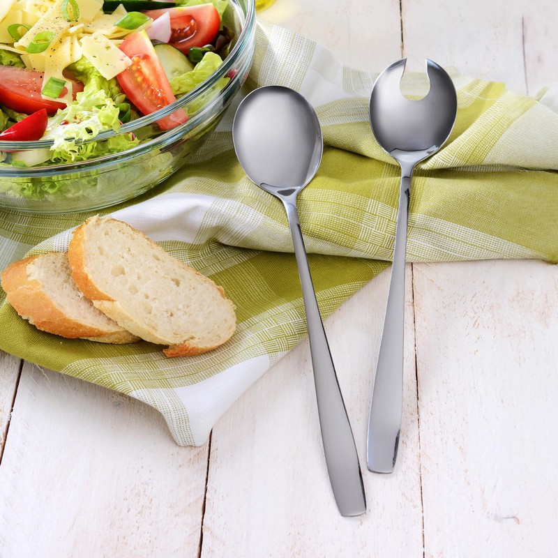 GRÄWE Königstein Salad Servers Set, Short Handles, 2 Pieces, Polished,