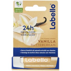 Labello Vanilla Butter Cream 5.5 ml, Lip Balm with Vanilla Fragrance, Lip Balm with Natural Oils and No Mineral Oils, Soft and Moisturising for 24 Hours