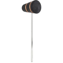 Low Boy Standard Wood Bass Drum Beater - Black, Copper Stripes