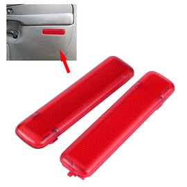 Suuonee - Reflector de puerta trasera, 2 piezas para panel de molduras de puerta trasera, reflector izquierdo y derecho, 15183155 15183156, apto para