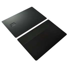 Metal Business Card Brass Matte Black Blank DIY Metal Credit Card with 4442 Chip Slot and Magnetic Stripe
