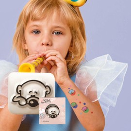 LaDot Ceramic Stamps Bear Size S for Children and Adults, Temporary Skin Friendly Tattoos, Tattoo Stamps without Needles for Body and Arm. Many Different Designs Available