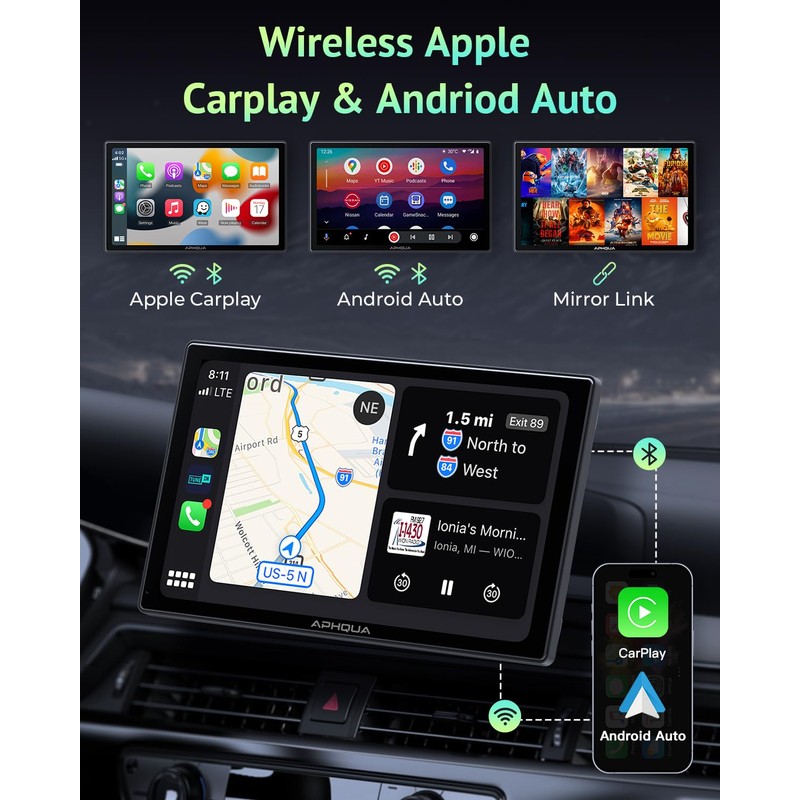 [Car Multimedia Player] Apple Carplay Screen for Car with 2.5K