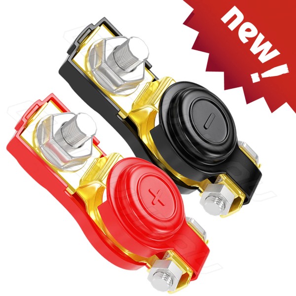 CHUSYYRAY 2 Car Battery Terminal Connector Post Positive Negative Heavy
