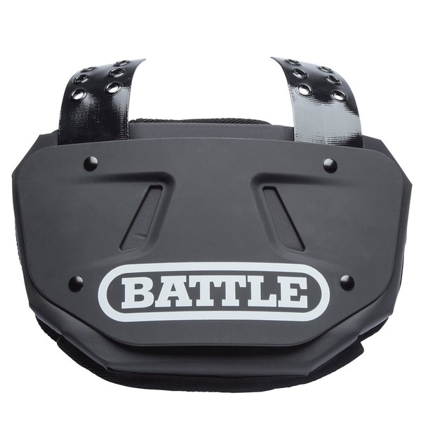 Battle Sports Black Back Plate - Rear Protector Lower Back Pads for Football Players - Youth (10AC000003)