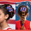 Fourth of July Hair Bow Clips USA American Flag Hair