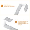 MOROBOR 2pcs PVC Coated Bed Ladder Hooks White Iron Bunk