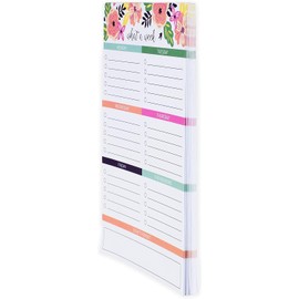 Steel Mill & Co Daily/Weekly Desktop Planner Pad with 60 Undated Sheets, 6" x 9" to Do List Notepad for Shopping Lists, Reminders, Appointments