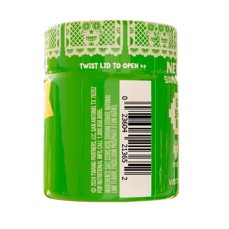 Twangerz Lime Seasoning Salt Snack Topping, 1.15-Ounce Shaker (Pack of