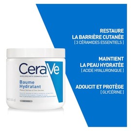 CeraVe Moisturising Cream for Body and Face, Long-Lasting Moisture for Dry to Very Dry Skin, Silky Texture, with Hyaluronic and 3 Essential Ceramides, 2 x 454 g