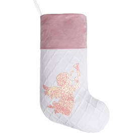 JEKOSEN Christmas Stockings Rustic Household Traditional Hanging Xmas Stockings for Christmas Fireplace Decorations Socks with Christmas Element Pattern (1pack Angel)