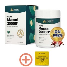 Morever more Mussel 20000 200 capsules Morever Green Lipped Mussel Max, 200 tablets, 1 unit / Morever more Mussel 20000 200캡슐 모에버 초록입홍합 맥스, 200정, 1개