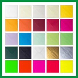 Envelopes 14 x 14 cm 120 g/m² Square Gummed Shrink-Wrapped Light Green Pack of 25