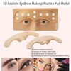 5D Eyebrow Makeup Practice Board Disassemble Replaceable Reusable Silicone Eye