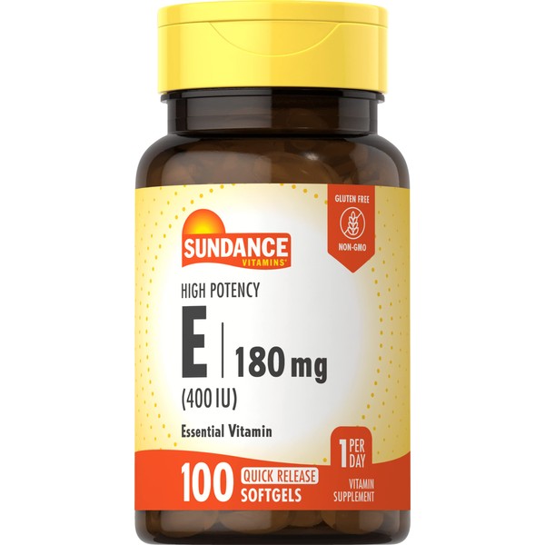 Sundance Vitamins High Potency E 400IU - 100 Softgels, Pack