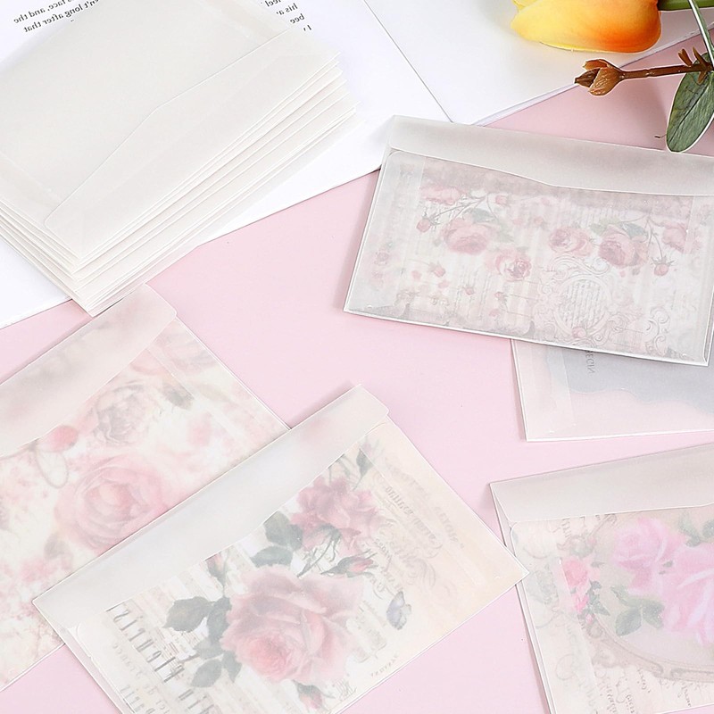 100 Pcs Glassine Envelopes 7 x 10 cm Small Envelopes,