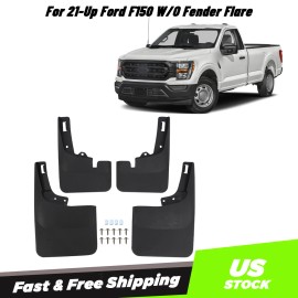 coolshop9648 OE Factory Style Splash Mud Guards Flaps For 21-Up Ford F150 W/O Fender Flare