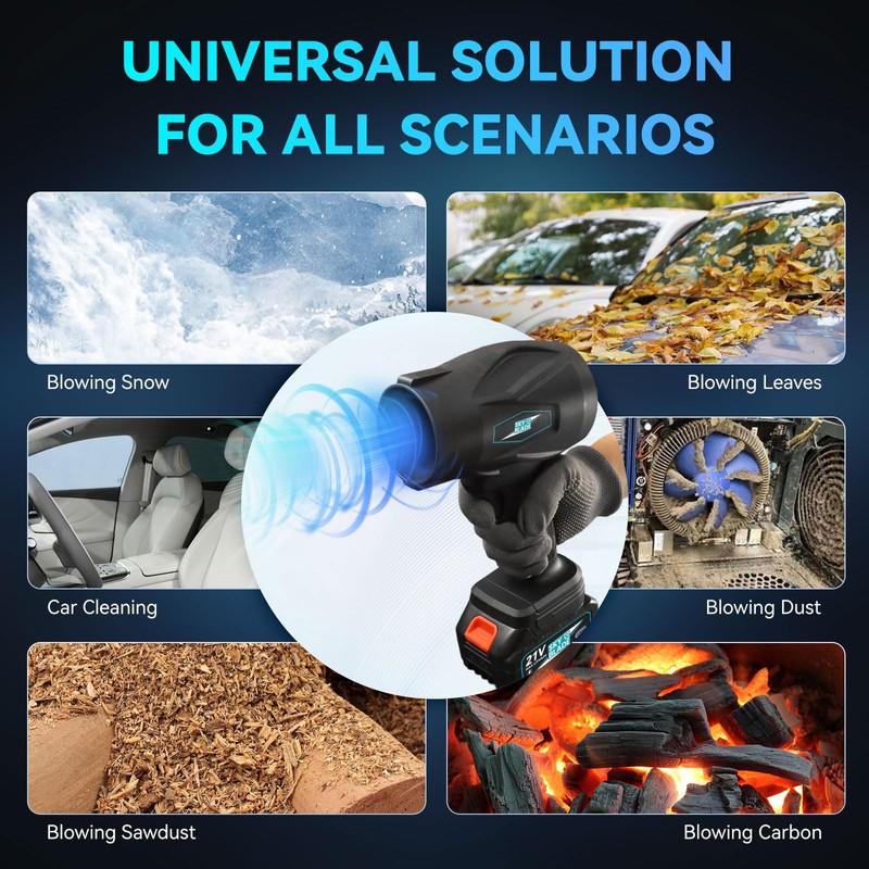 Sky Blade Electric Cordless Leaf Blower 300000 RPM Handheld Leaf