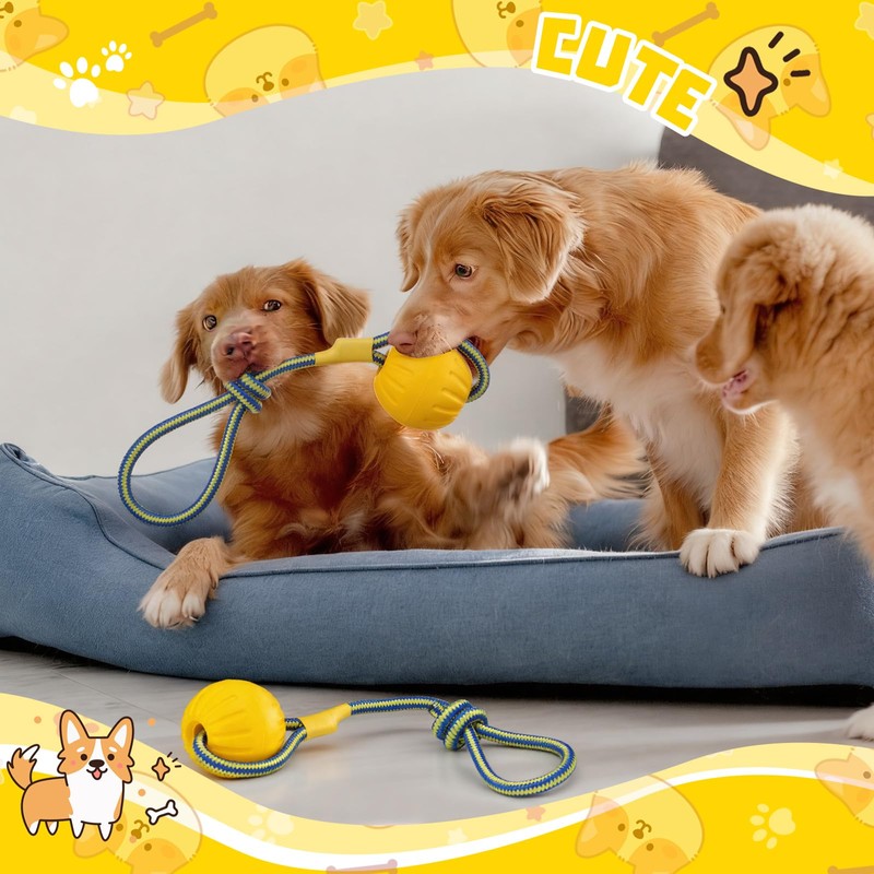 Hsei 2 Pcs Large 3.5inch Dog Toy Ball on a