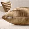 MIULEE Pack of 2 Corduroy Throw Pillow Covers Soft Solid