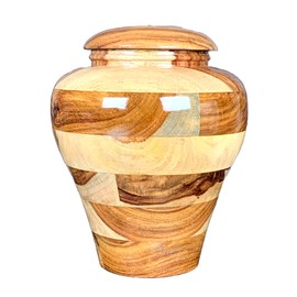 Prim Art Cremation Urn Wooden Urns for Human Ashes Adult Burial-Cremation Funeral Urns for Pet Ashes Memorial Urns Wooden Urn Box for Ashes (Rosewood, Large 200Cu/inches)