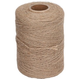 Cordel de Yute, Cuerda de Yute de 984 Pies de Largo, Cordón de Protección de Seguridad de 2 Mm de 2 Capas para Manualidades Envoltura de Regalos Embalaje Jardinería Crochet