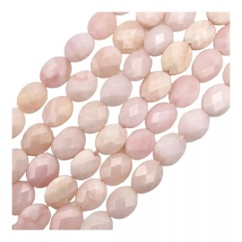 PremiumBead Pink Natural Untreated Peruvian Opal Faceted Half Strand | 10x7x3mm | 22 Beads |
