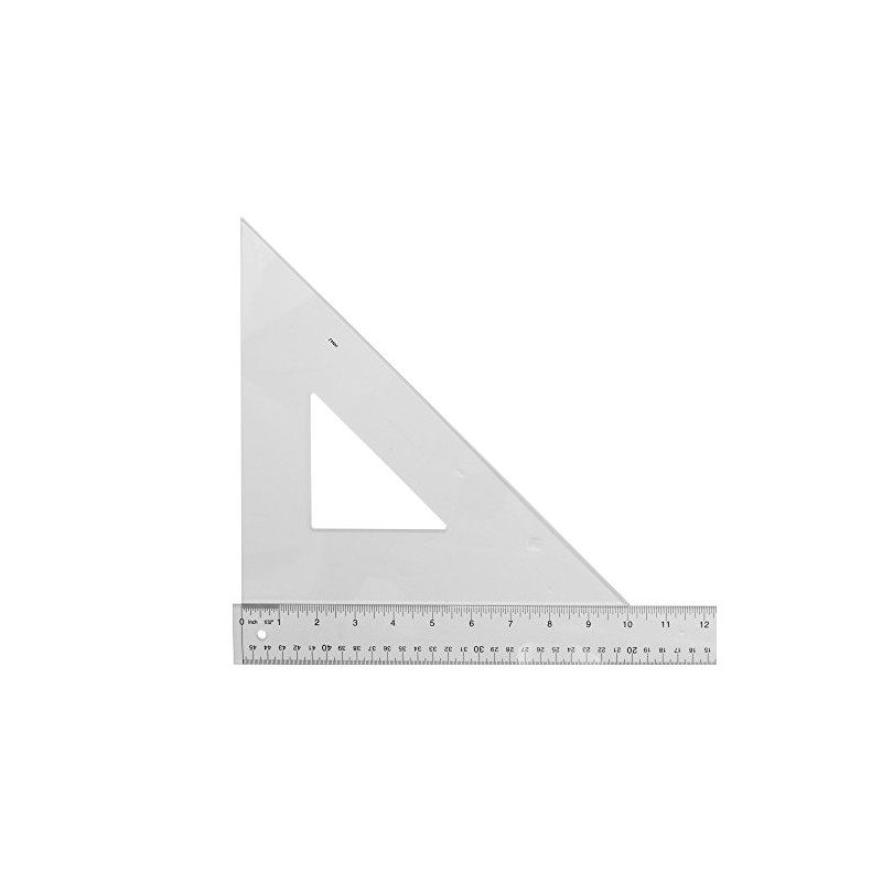 Westcott Student Grade Polystyrene Triangle, 45 and 90 Degrees, 10