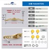 HEIGHTEN 4.7/3.6 inches (120/92 mm) Bait Reel Handle (No Knobs)